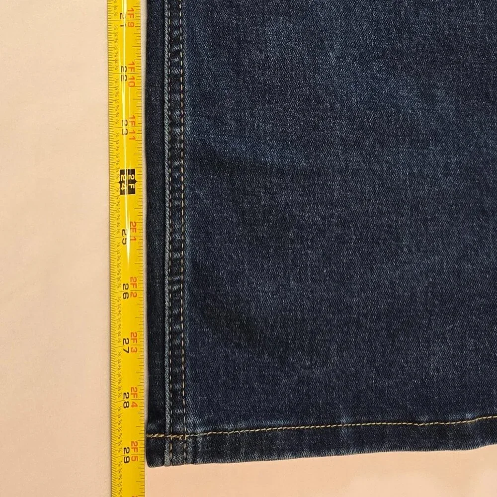 ROSWEAR Women's Wide Leg Jeans Casual High Waisted Stretch Sz: M Blue